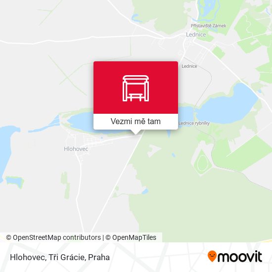 Hlohovec, Tři Grácie mapa