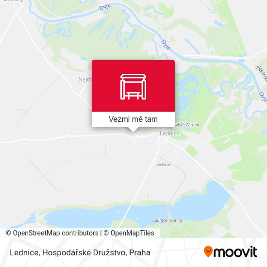 Lednice, Hospodářské Družstvo mapa