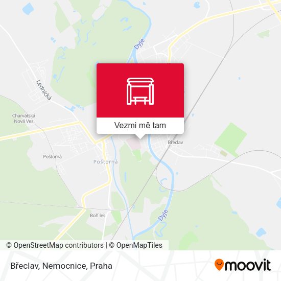 Břeclav, Nemocnice mapa