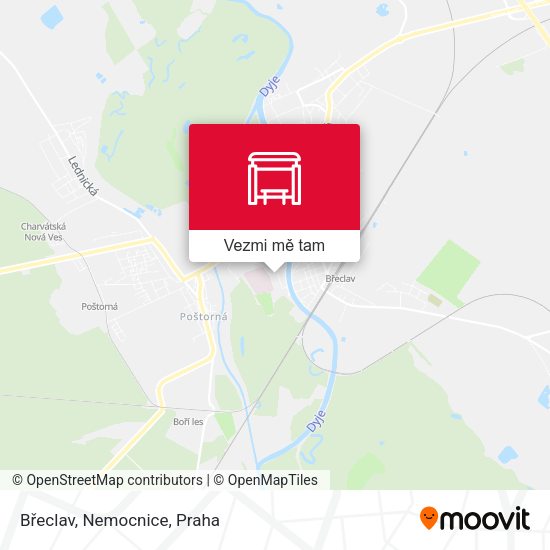 Břeclav, Nemocnice mapa