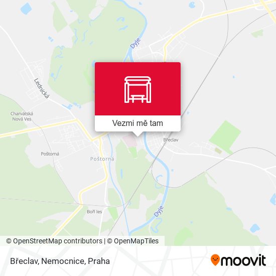 Břeclav, Nemocnice mapa