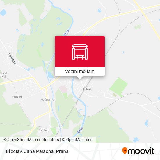 Břeclav, Jana Palacha mapa