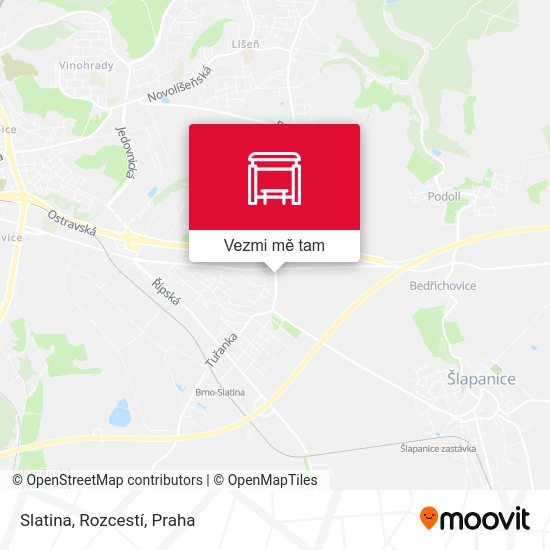 Slatina, Rozcestí mapa