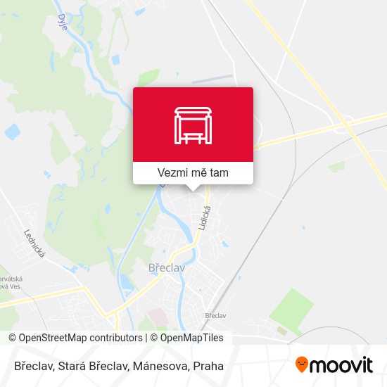 Břeclav, Stará Břeclav, Mánesova mapa