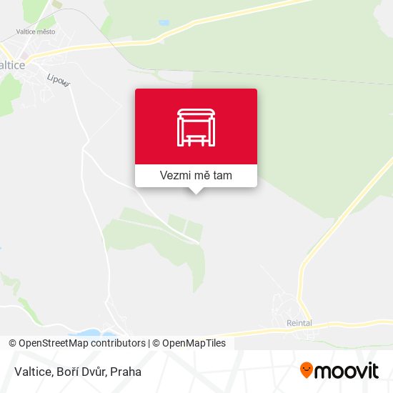 Valtice, Boří Dvůr mapa