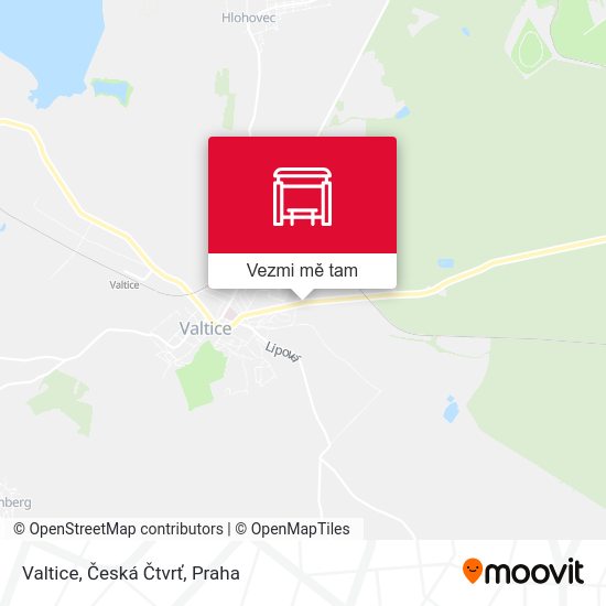 Valtice, Česká Čtvrť mapa