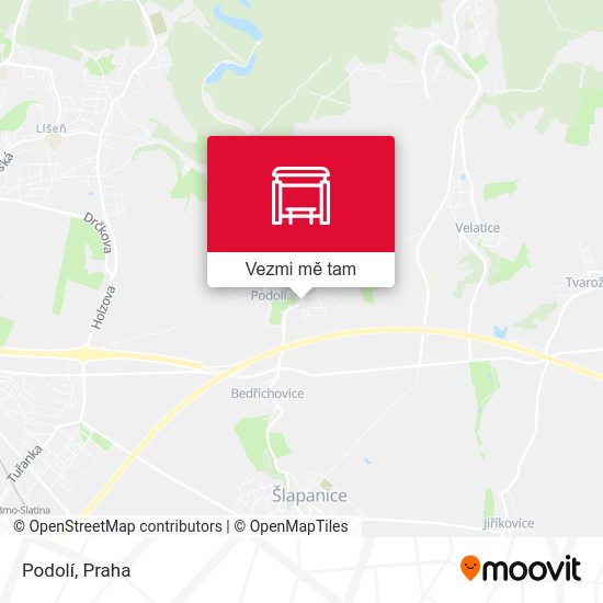 Podolí mapa