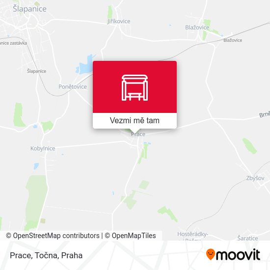 Prace, Točna mapa