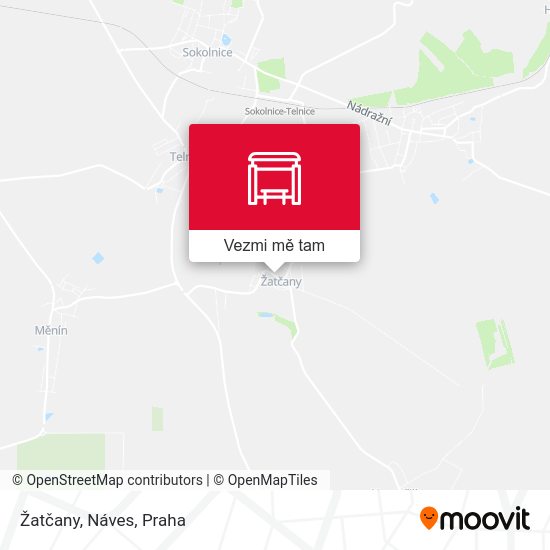 Žatčany, Náves mapa