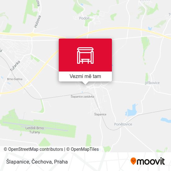 Šlapanice, Čechova mapa