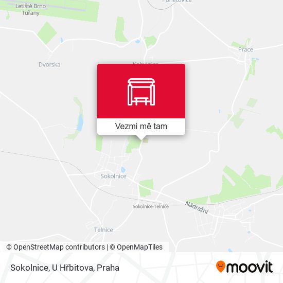 Sokolnice, U Hřbitova mapa