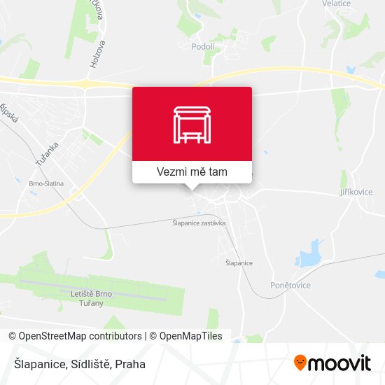 Šlapanice, Sídliště mapa