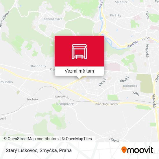 Starý Lískovec, Smyčka mapa