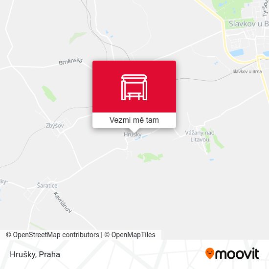 Hrušky mapa