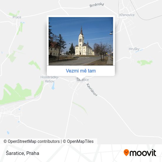 Šaratice mapa
