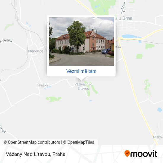 Vážany Nad Litavou mapa