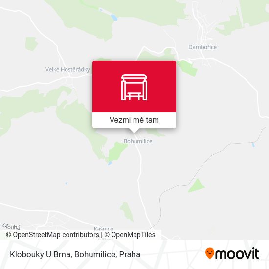 Klobouky U Brna, Bohumilice mapa