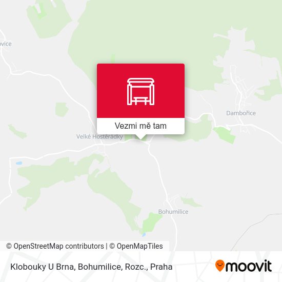 Klobouky U Brna, Bohumilice, Rozc. mapa