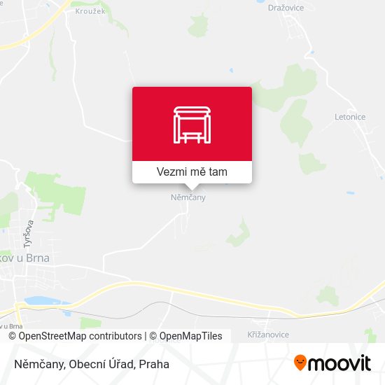 Němčany, Obecní Úřad mapa