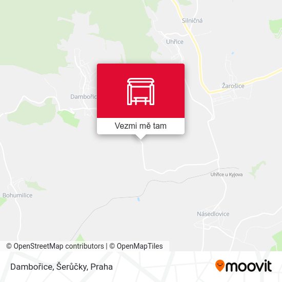 Dambořice, Šerůčky mapa