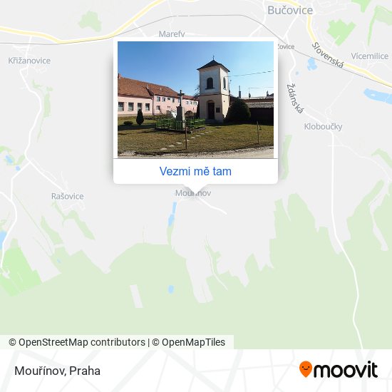 Mouřínov mapa