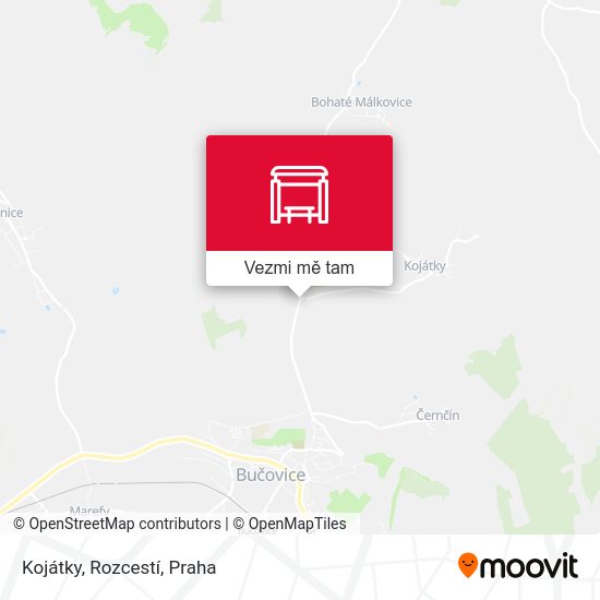 Kojátky, Rozcestí mapa