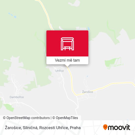 Žarošice, Silničná, Rozcestí Uhřice mapa