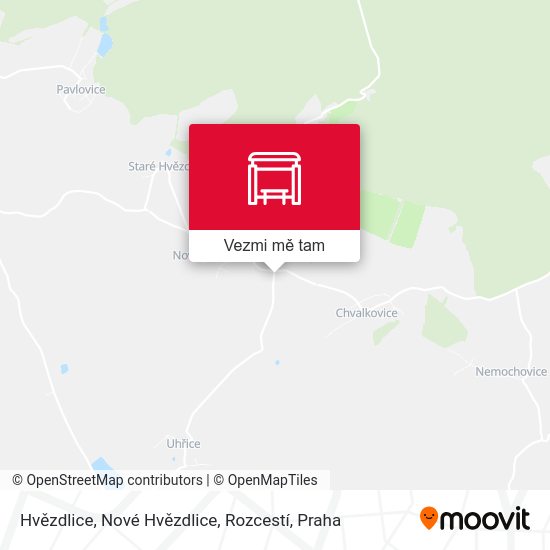 Hvězdlice, Nové Hvězdlice, Rozcestí mapa