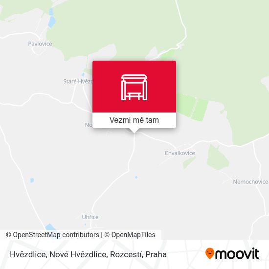 Hvězdlice, Nové Hvězdlice, Rozcestí mapa