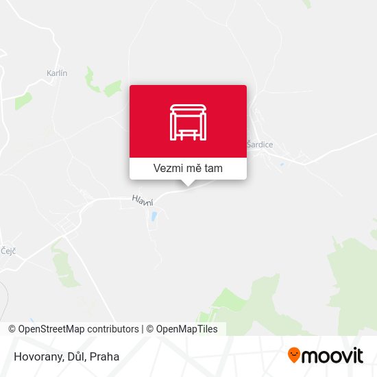Hovorany, Důl mapa