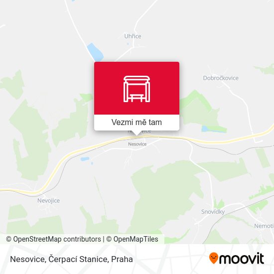 Nesovice, Čerpací Stanice mapa