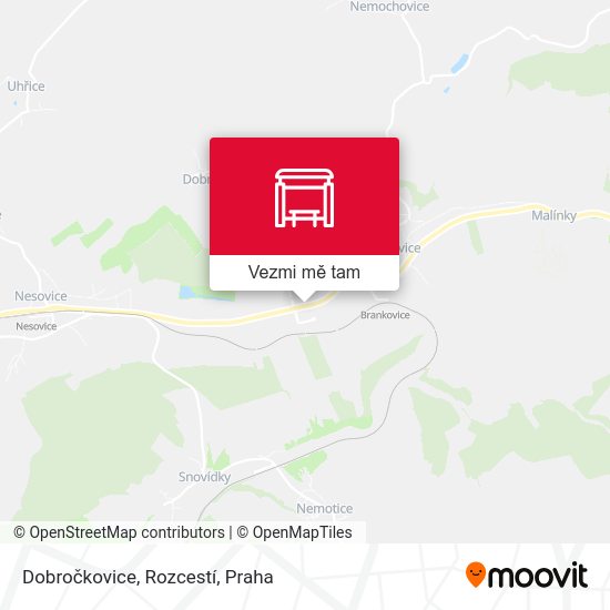 Dobročkovice, Rozcestí mapa