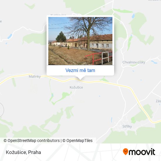 Kožušice mapa