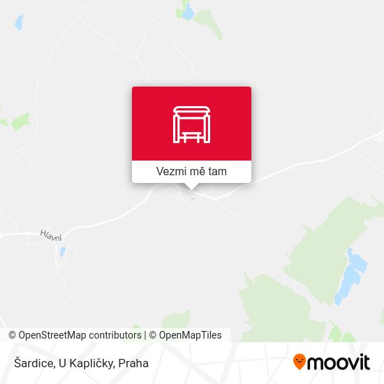 Šardice, U Kapličky mapa