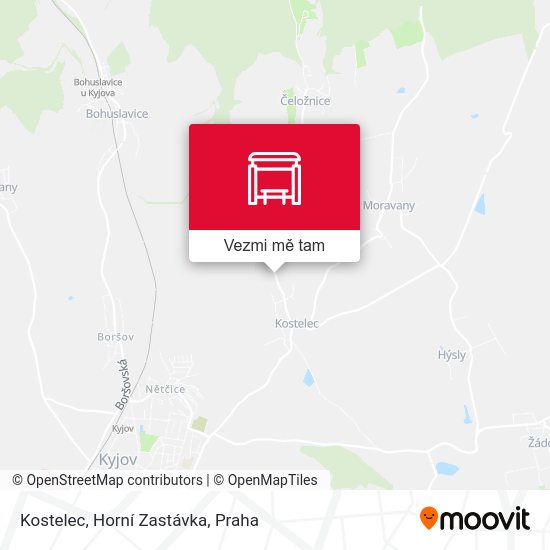 Kostelec, Horní Zastávka mapa
