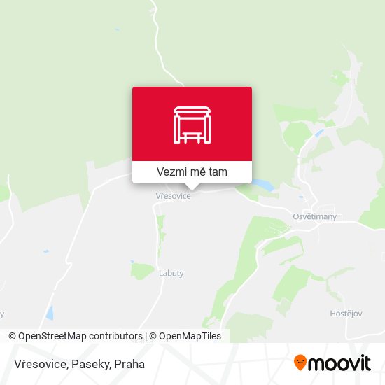 Vřesovice, Paseky mapa