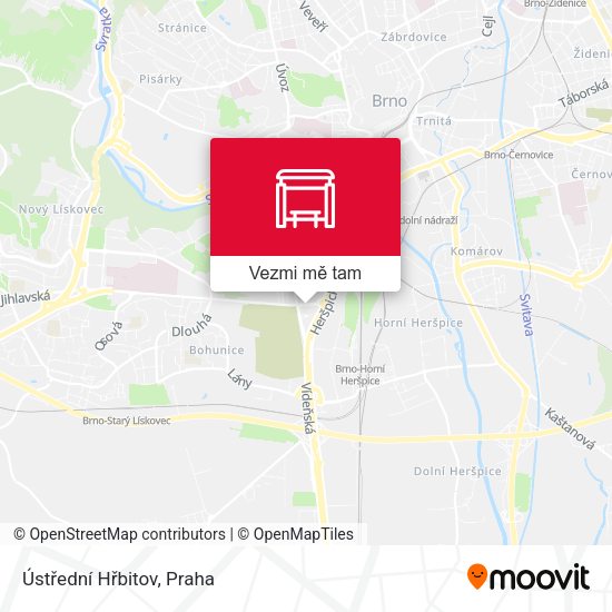 Ústřední Hřbitov mapa