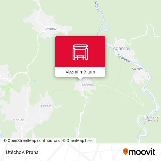 Útěchov mapa