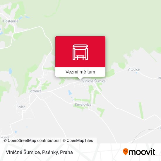 Viničné Šumice, Psénky mapa