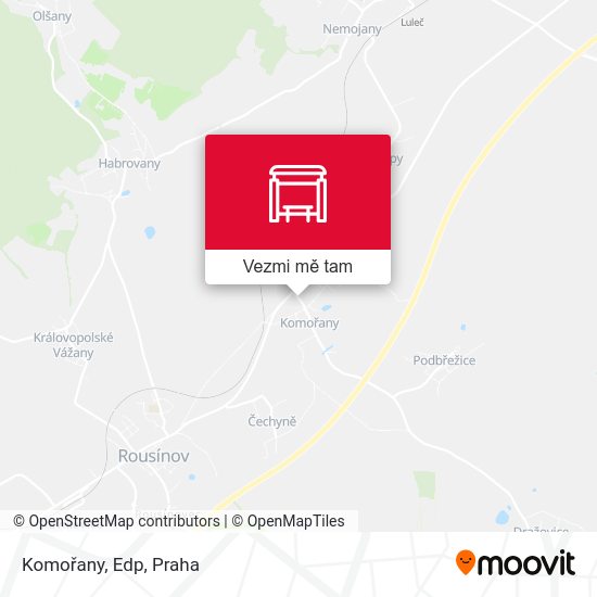 Komořany, Edp mapa