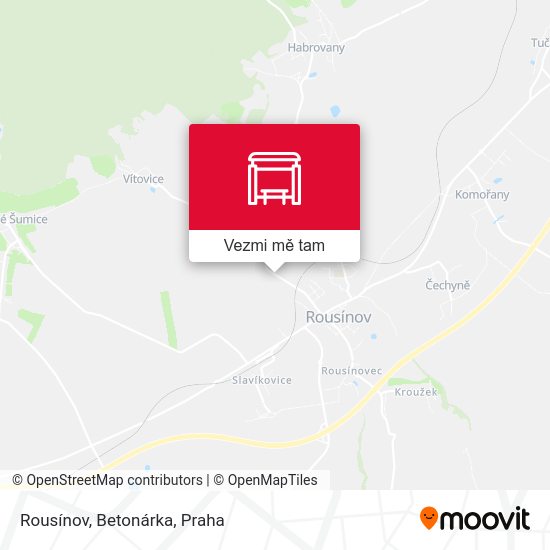 Rousínov, Betonárka mapa