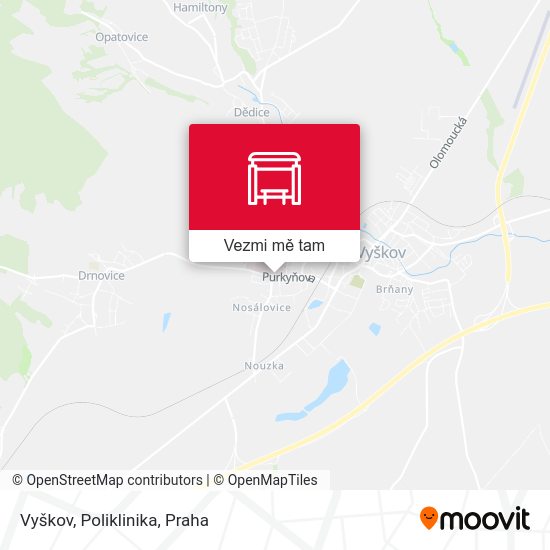 Vyškov, Poliklinika mapa