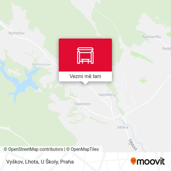Vyškov, Lhota, U Školy mapa