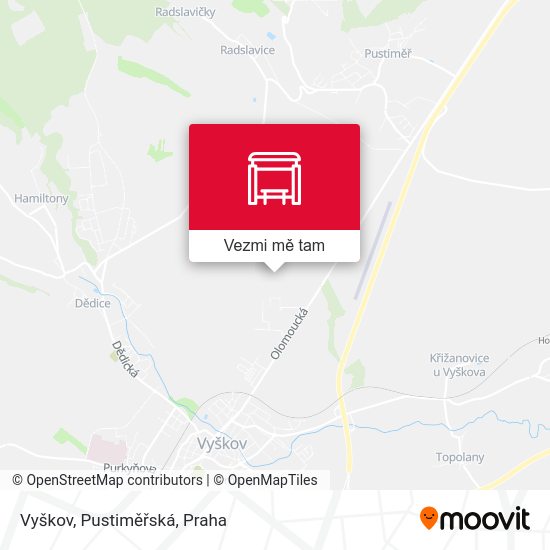 Vyškov, Pustiměřská mapa