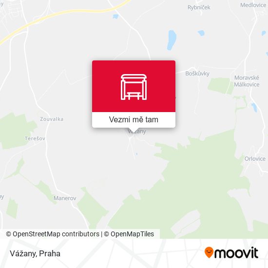 Vážany mapa