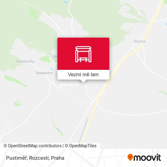 Pustiměř, Rozcestí mapa
