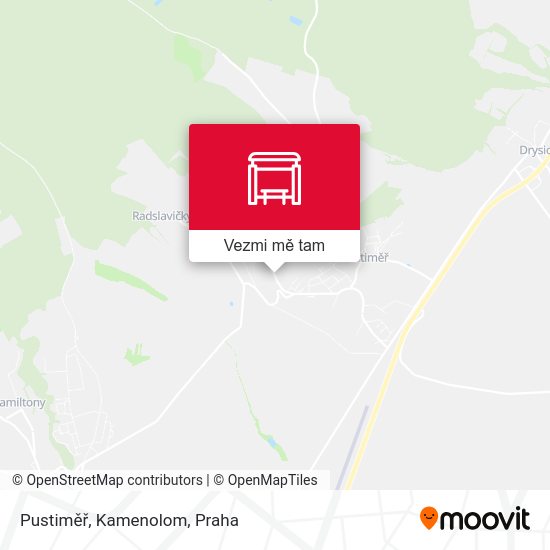 Pustiměř, Kamenolom mapa