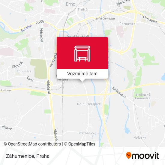 Záhumenice mapa