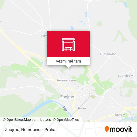 Znojmo, Nemocnice mapa