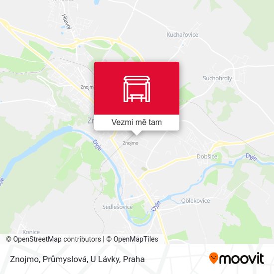 Znojmo, Průmyslová, U Lávky mapa